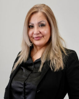Smiling professional woman with blonde hair