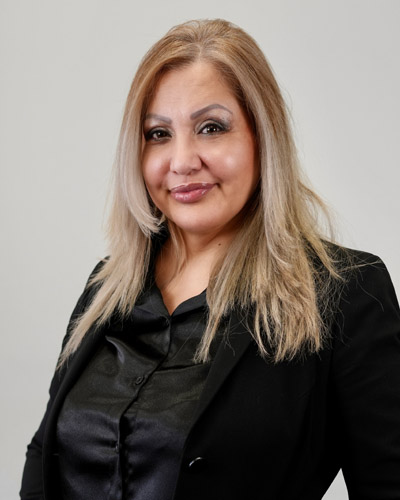 Smiling professional woman with blonde hair